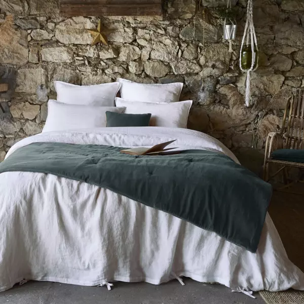 Edredon velours de coton (90 x 200 cm) Victor Gris ardoise