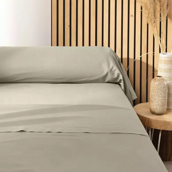 Taie de traversin coton bio (L185 cm) Biolina Taupe