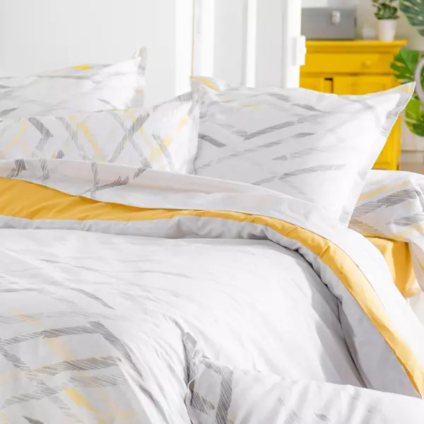 Quadratischer Kopfkissenbezug aus Baumwolle Vermont Wei�