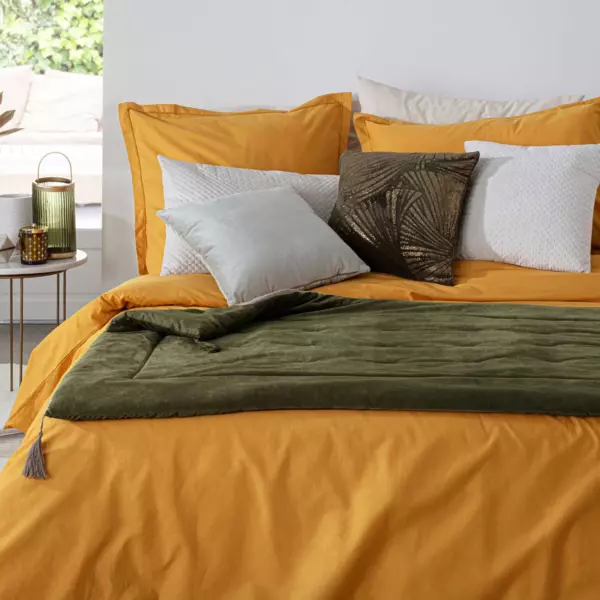 Runner letto velluto (80 x 180 cm) Sonia Verde cachi