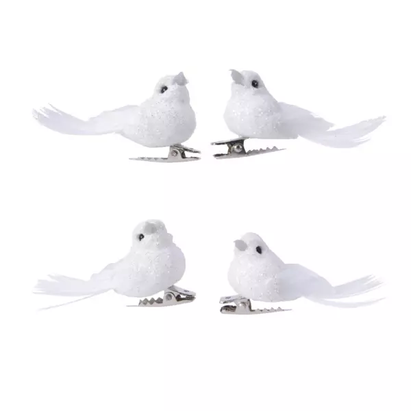 Confezione di 4 uccelli Caribana Bianco