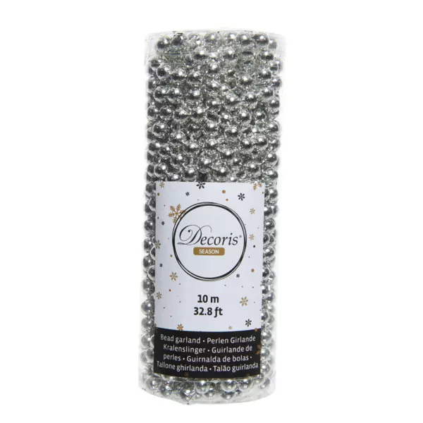 Girlande mit Perlen Silber