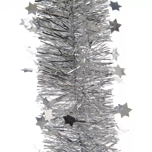 Guirlande de No�l (D10 cm) �toil�e Alpine Argent