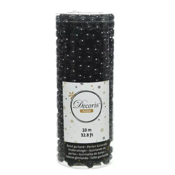 Girlande mit Perlen Alpine Schwarz