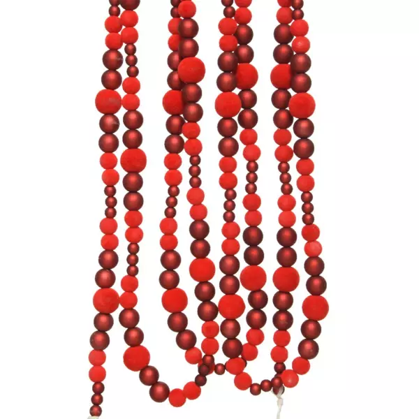 Ghirlanda perle Bianca Rosso