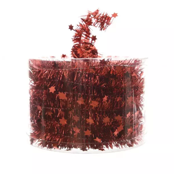 Kerstslinger (D3,50 cm) fijne sterren Alpine Rood