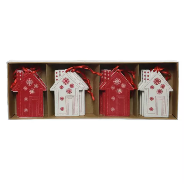 Lot de 16 maisonnettes (H6,5 cm) Rocking Rouge