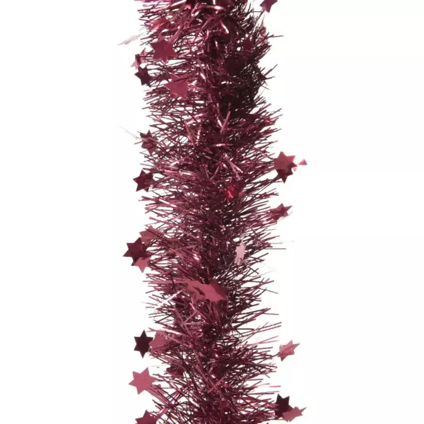 Guirnalda de Navidad (D10 cm) estrella Alpine Magenta