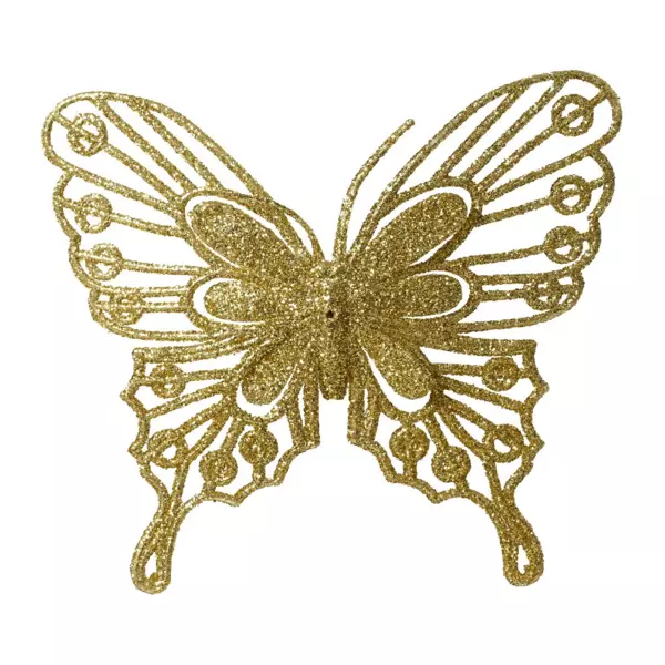 Lot de 2 papillons (H11 cm) Fanny Or