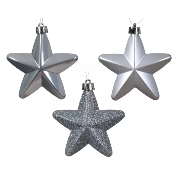 Lote de 6 estrellas de Navidad Alpine 