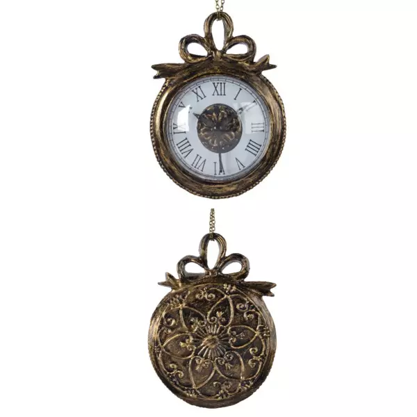 Adorno para colgar Reloj colgante retro Gris