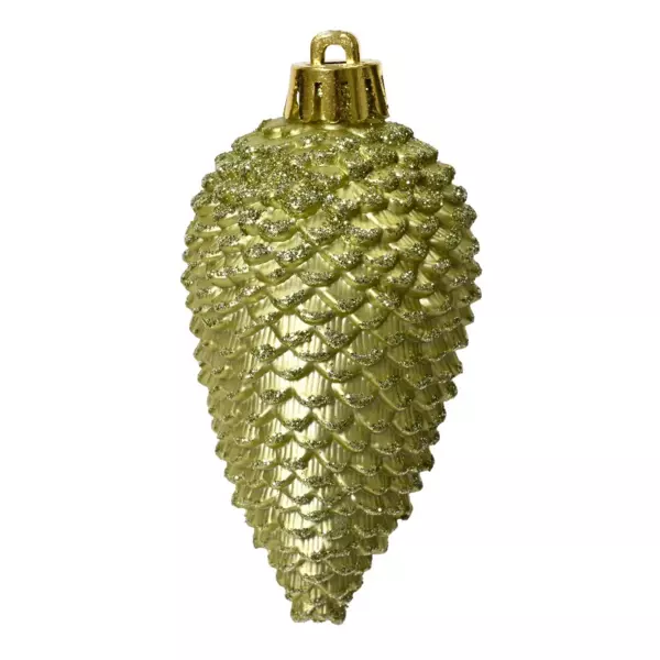 Lot de 6 pommes de pin � suspendre (H8 cm) Alpine Pistache