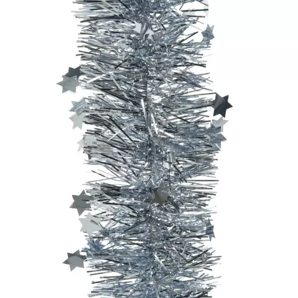 Kerstslinger (D10 cm) met sterretjes Alpine Lichtblauw