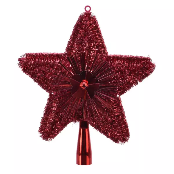 Puntale albero Stella Rosso