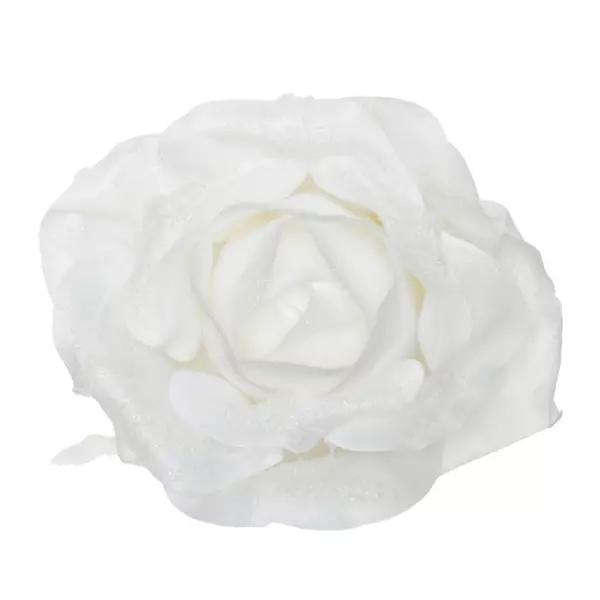 Fiore di Natale Rosine con gancio Bianco