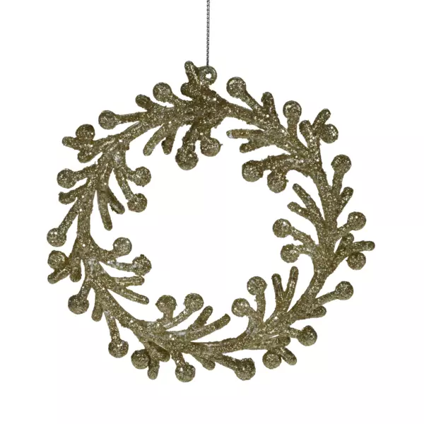 Couronne � suspendre (D14,50 cm) Feuillage Or