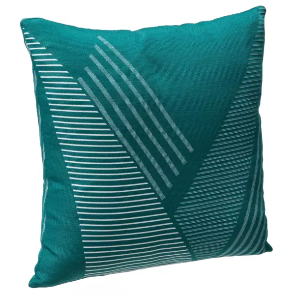 Cuscino da esterno quadrato (40 x 40 cm) Jacquard Blu ottanio