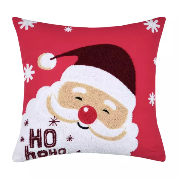 Coj�n de Navidad cuadrado (45 cm) Falala rojo y blanco

