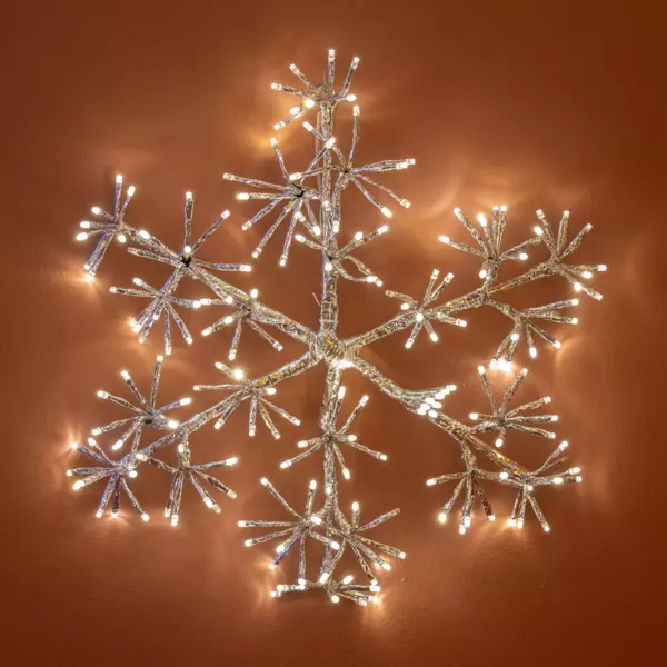 Lysende julekugle med 192 LED (H48 cm) Varm hvid blink