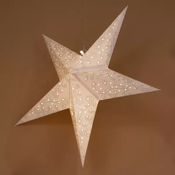 Estrella luminosa a pilas Kessy blanco y Blanco c�lido