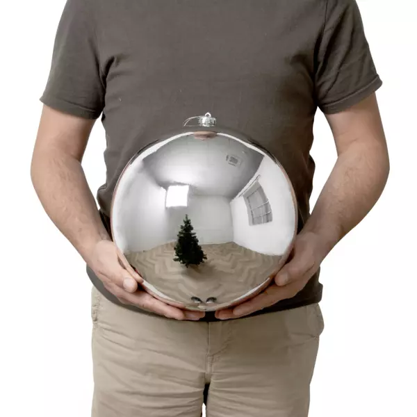 Boule de No�l (D250 mm) New Alpine Argent