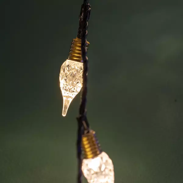 Lysk�de 18 m 180 LED med gennemsigtig kabel Vintage Varm hvid