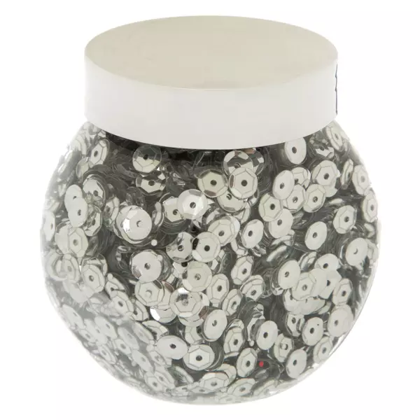 S�t med 100 gr s�lvfarvede pailletter