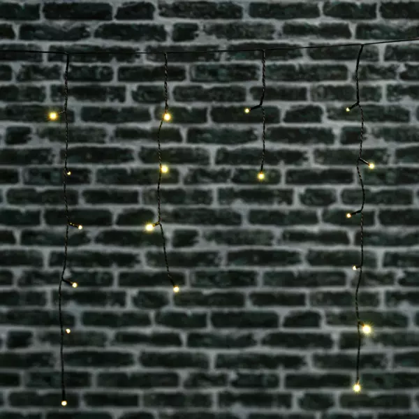 Stalactite lumineuse Solaire 0,60 m 120 LED Blanc chaud