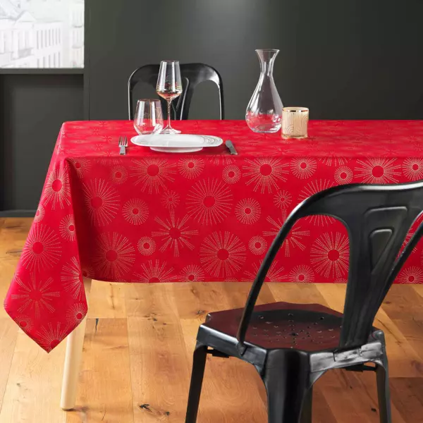 Tovaglia rettangolare (L240 cm) Pampille m�tallis� Rosso
