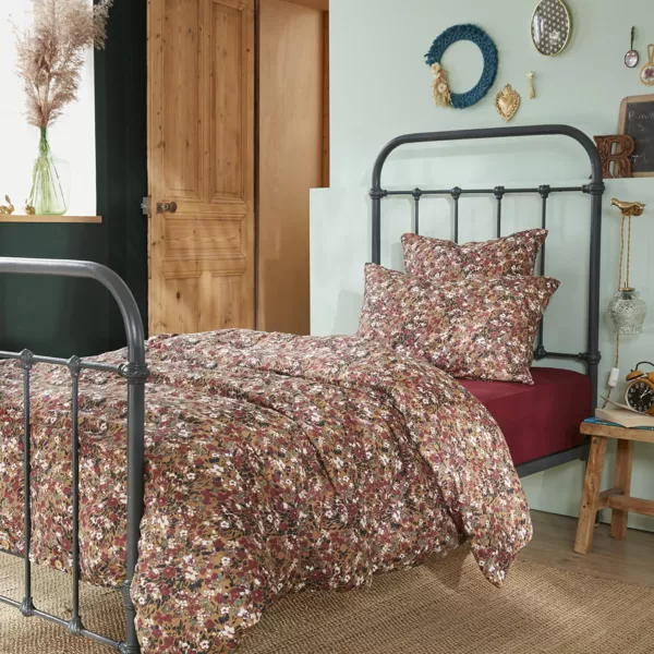 Copripiumino garza di cotone (140 cm) Constance Camel