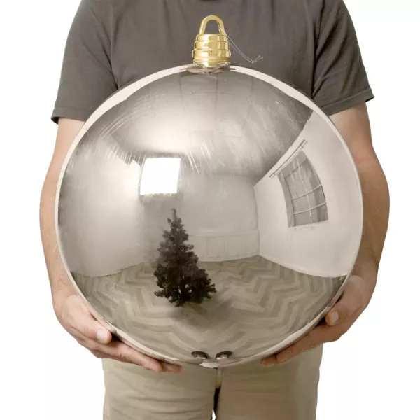 Kerstbal (D400 mm) New Alpine XXL parelwit