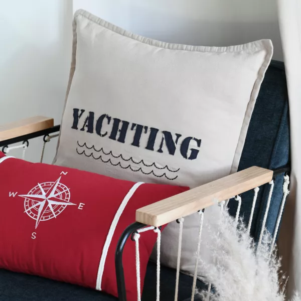 Coj�n cuadrado en algod�n (50 x 50 cm) Fregate Beige