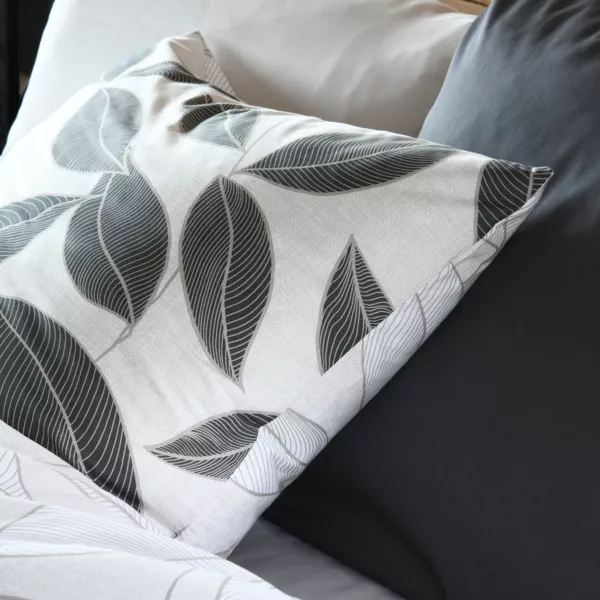 Funda de almohada cuadrada en percal de algod�n (63 x 63 cm) Matisse Gris