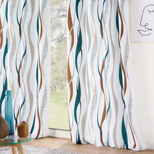 Vorhang aus Polyester (140 x 280 cm) Lisana Mehrfarbig
