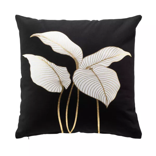 Cuscino quadrato cotone (45 x 45 cm) Jill Nero