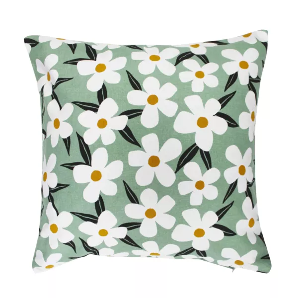 Funda de coj�n en algod�n (40 x 40 cm) Darcy Verde salvia