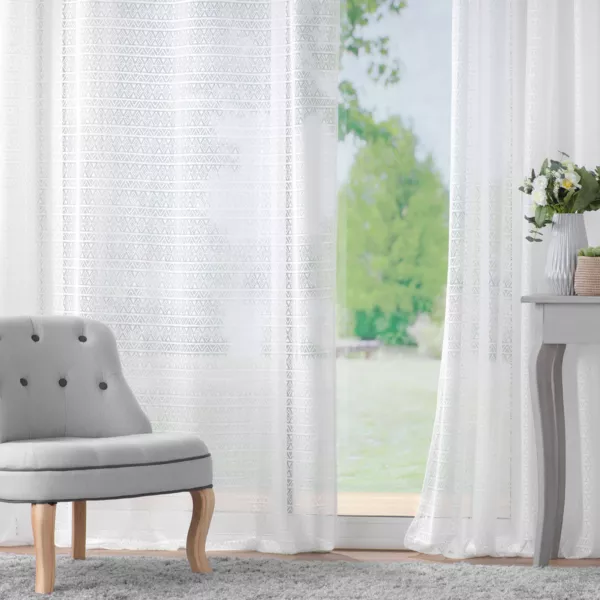 Voilage maille (140 x 240 cm) Naomie Blanc