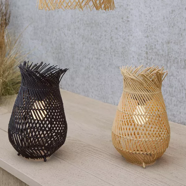 Lampe de jardin solaire LED (H36 cm) Tropical - Naturel