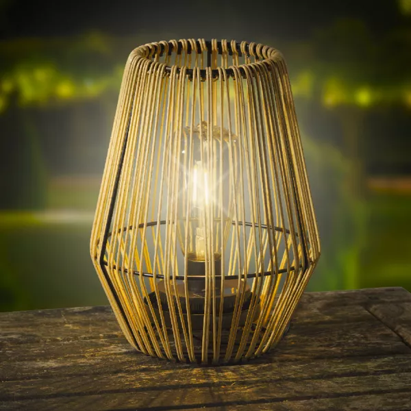 L�mpara de mesa solar LED Calabre Dorado