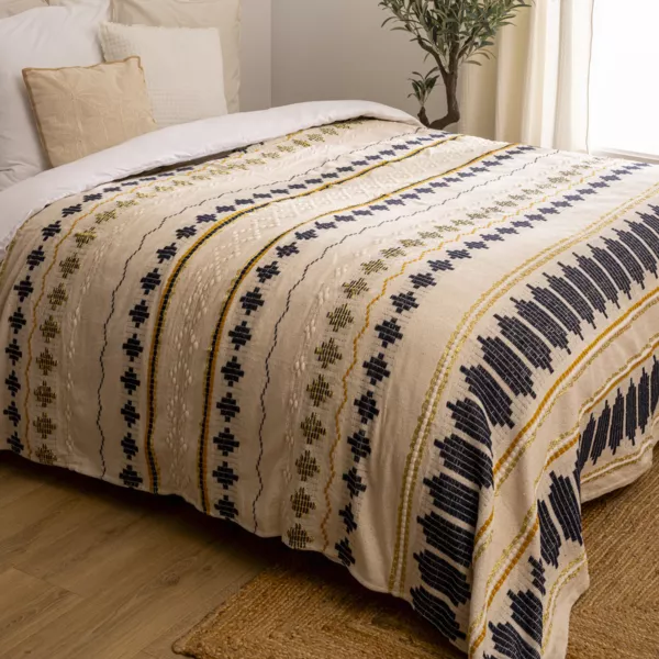 Colcha de algod�n (260 x 240 cm) Ilabay Beige