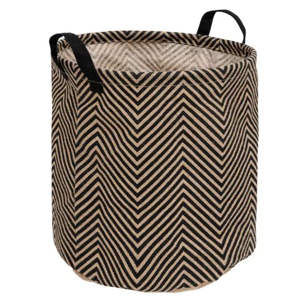Cesta en yute (32 x 32 cm) Valy Negro