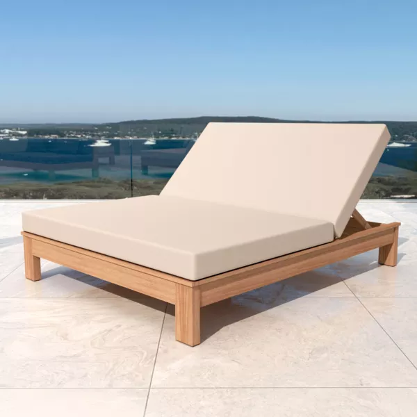 Tumbona doble en madera de acacia Born�o - Natural