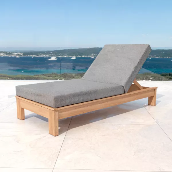 Tumbona en madera de acacia Born�o - Gris antracita