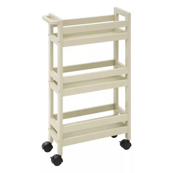 Desserte � roulettes 3 niveaux (40 x 15 x 75 cm) Colorama Beige