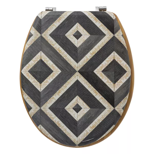 Asiento para ba�o WC madera (36 x 42,5 cm) Canvas Gris