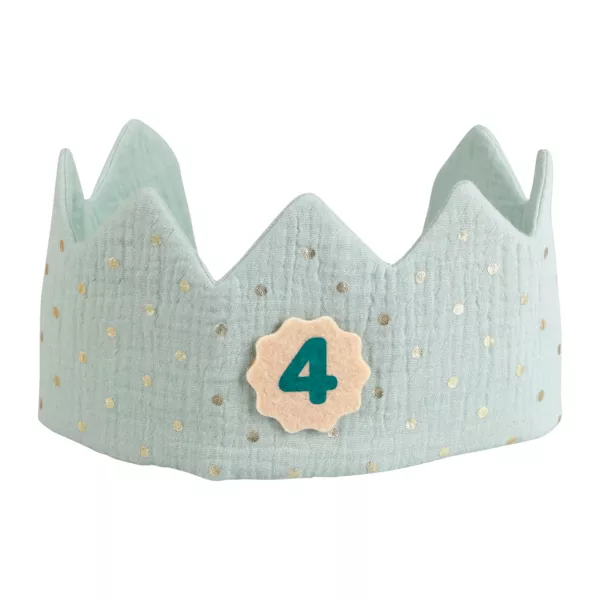 Couronne d'anniversaire enfant coton (40 cm) Roi Verte
