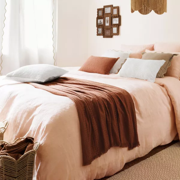 Jet� de lit coton (130 x 180 cm) Widdy Terracotta