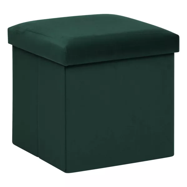Taburete plegable simple terciopelo ( 38 x 38 cm) Tess Verde