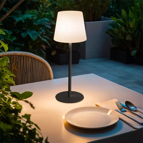 Lampe de table sans fil rechargeable USB (H40 cm) Manhattan Noir