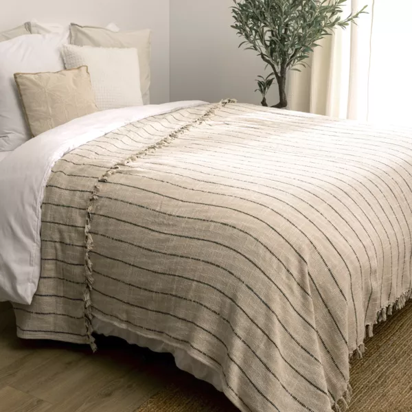 Bedsprei katoen (260 x 240 cm) Luisa Beige